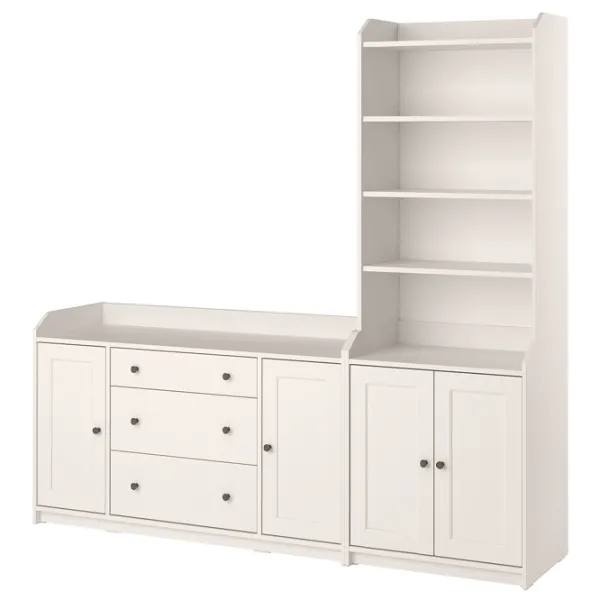Шкаф Ikea Hauga 210 x 46см x 199 / ДСП / Белый photo 1