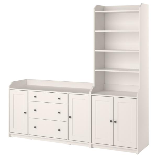 Шкаф Ikea Hauga 210 x 46см x 199 / ДСП / Белый photo 1