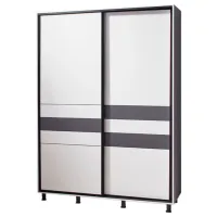 Шкаф Ambianta Cristal 160 x 58см x 224 / ДСП / Белый