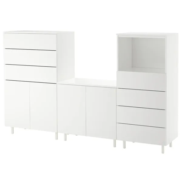Шкаф Ikea Platsa 220 x 42см x 133 / ДСП / Белый photo 1