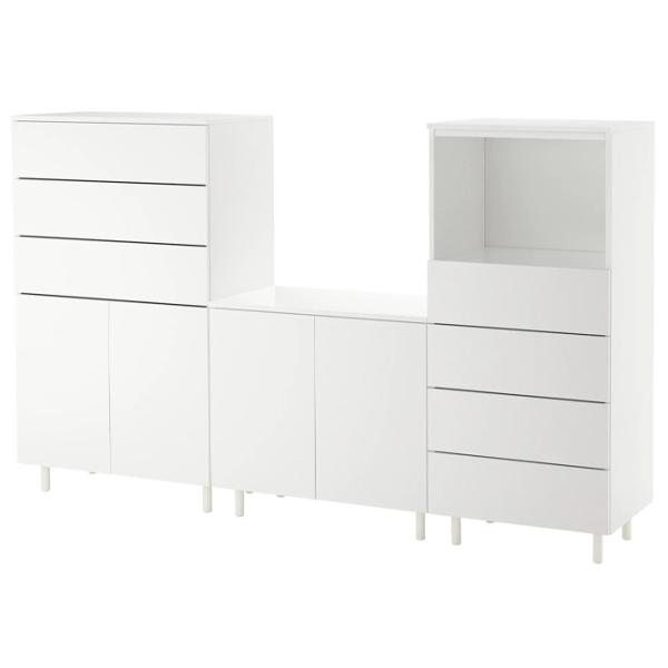 Шкаф Ikea Platsa 220 x 42см x 133 / ДСП / Белый photo 1