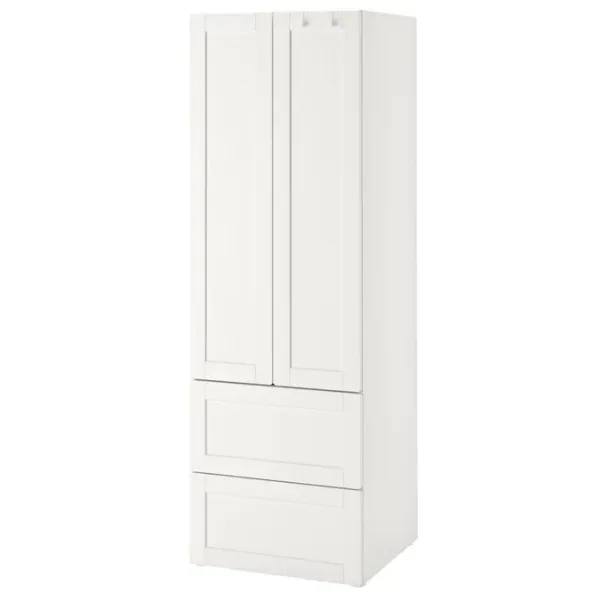 Шкаф Ikea Smastad/Platsa 50 x 57см x 206.5 / ДСП / Белый photo 1