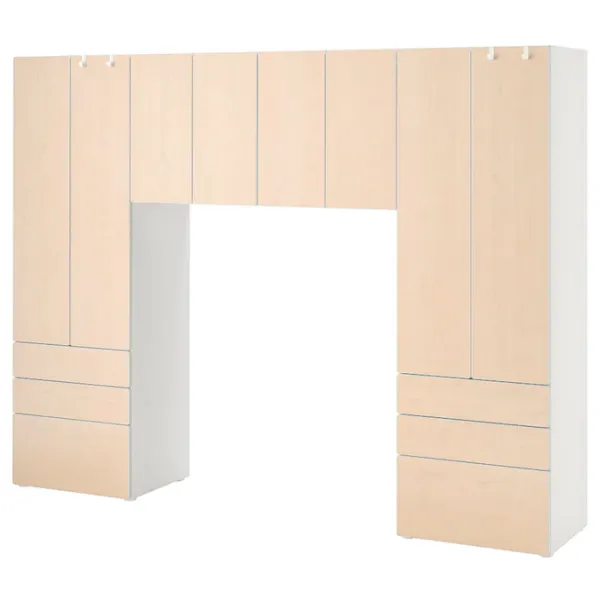 Шкаф Ikea Smastad/Platsa 240 x 42см x 181 / ДСП / Белый photo 1