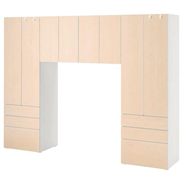 Шкаф Ikea Smastad/Platsa 240 x 42см x 181 / ДСП / Белый photo 1