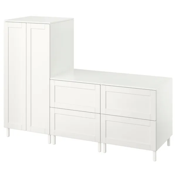 Шкаф Ikea Smastad/Platsa 180 x 57см x 133 / ДСП / Белый photo 1