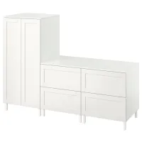 Шкаф Ikea Smastad/Platsa 180 x 57см x 133 / ДСП / Белый