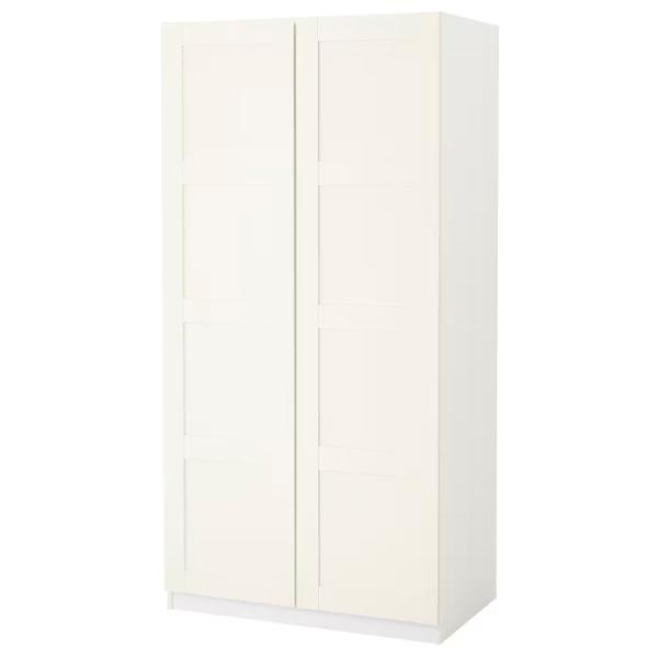 Шкаф Ikea Pax/Bergsbo 100 x 60см x 201.2 / ДСП / Белый photo 1