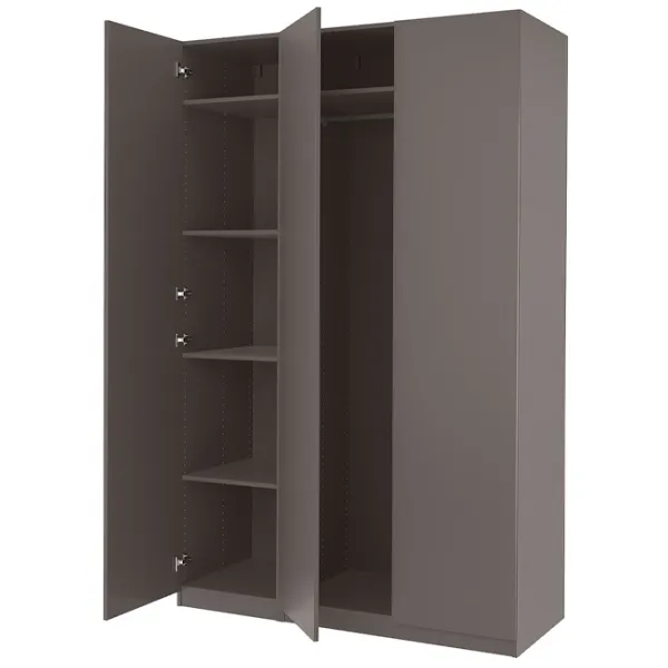 Шкаф Ikea Pax/Forsand 150 x 60см x 236.4 / ДСП / Темно серый photo 1
