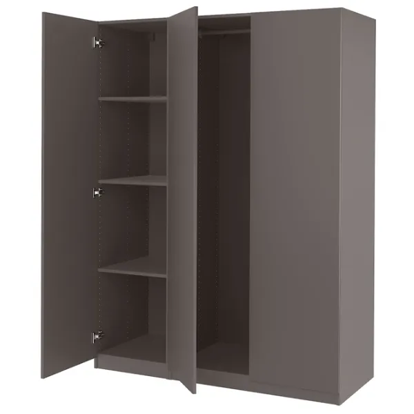 Шкаф Ikea Pax/Forsand 150 x 60см x 201 / ДСП / Темно серый photo 1