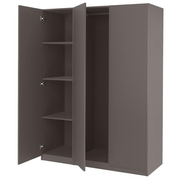 Шкаф Ikea Pax/Forsand 150 x 60см x 201 / ДСП / Темно серый photo 1