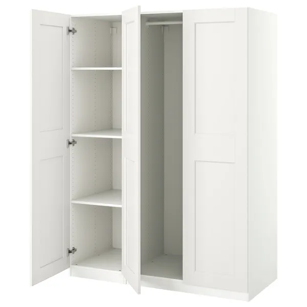 Шкаф Ikea Pax/Grimo 150 x 60см x 201.2 / ДСП / Белый photo 1