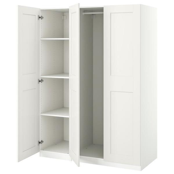 Шкаф Ikea Pax/Grimo 150 x 60см x 201.2 / ДСП / Белый photo 1