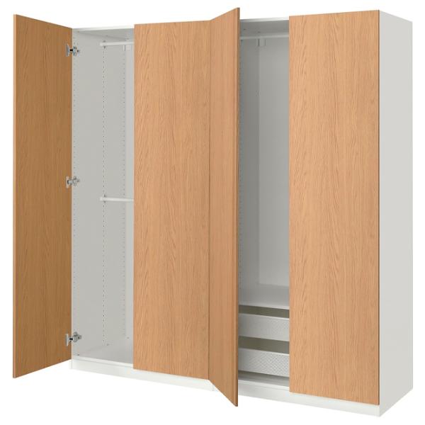 Шкаф Ikea Pax/Storklinta 200 x 60см x 201.2 / ДСП / Белый photo 1