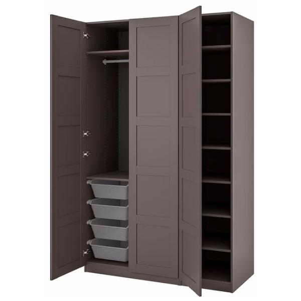 Шкаф Ikea Pax/Bergsbo 150 x 60см x 236.4 / ДСП / Темно серый photo 1