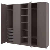 Шкаф Ikea Pax/Forsand 250 x 60см x 236.4 / ДСП / Темно серый