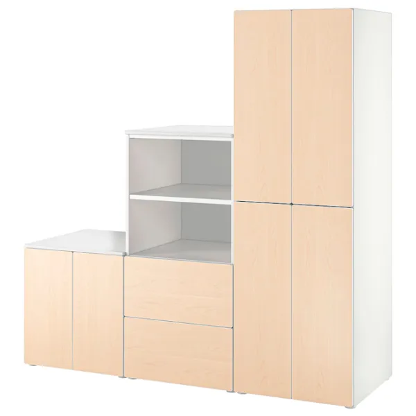 Шкаф Ikea Smastad/Platsa 181 x 57см x 180 / ДСП / Белый photo 1