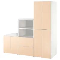 Шкаф Ikea Smastad/Platsa 181 x 57см x 180 / ДСП / Белый