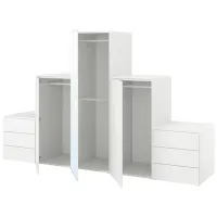 Шкаф Ikea Platsa 300 x 57см x 181.1 / ДСП / Белый