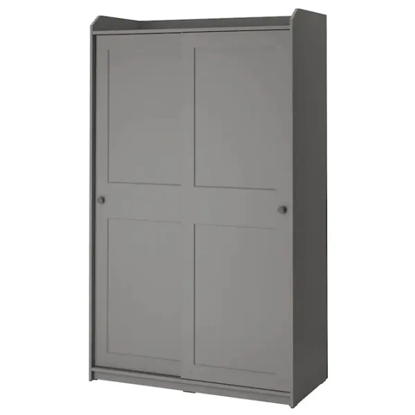 Шкаф Ikea Hauga 118 x 55см x 199 / ДСП / Серый photo 1