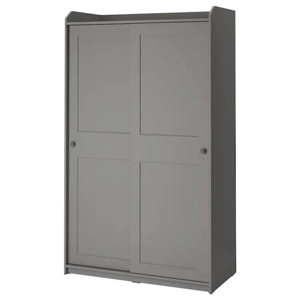 Шкаф Ikea Hauga 118 x 55см x 199 / ДСП / Серый photo 1