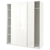Шкаф Ikea Pax/Hasvik 200 x 66см x 236.4 / ДСП / Белый