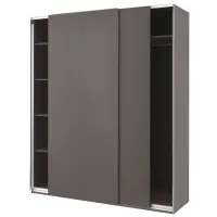 Шкаф Ikea Pax/Hasvik 200 x 66см x 236.4 / ДСП / Темно серый