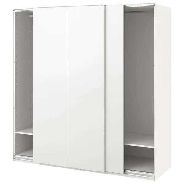 Шкаф Ikea Pax/Hasvik 200 x 66см x 201.2 / ДСП / Белый photo 1
