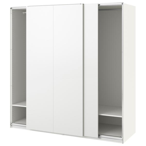 Шкаф Ikea Pax/Hasvik 200 x 66см x 201.2 / ДСП / Белый photo 1