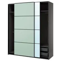 Шкаф Ikea Pax/Mehamn/Auli 200 x 66см x 236.4 / ДСП / Темно серый