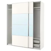 Шкаф Ikea Pax/Mehamn/Auli 200 x 66см x 236.4 / ДСП / Белый