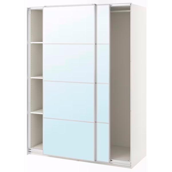 Шкаф Ikea Pax/Auli 150 x 66см x 201 / ДСП / Белый photo 1