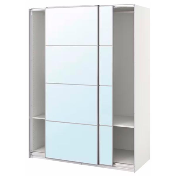 Шкаф Ikea Pax/Auli 150 x 66см x 201 / ДСП / Белый photo 1