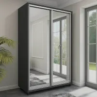 Шкаф Arta Mobilei Armadio 150 x 60см x 230 / ДСП Кронспан / Антрацит