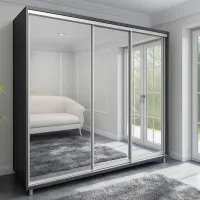 Шкаф Arta Mobilei Armadio 178 x 60см x 230 / ДСП Кронспан / Антрацит