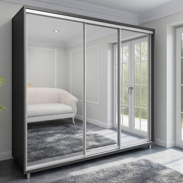 Dulap Arta Mobilei Armadio 222 x 60 x 230 / Pal Kronospan / Antracite photo 1