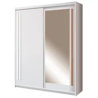 Шкаф Fadome Effect 175 x 59см x 215 / ДСП / Белый андерсен