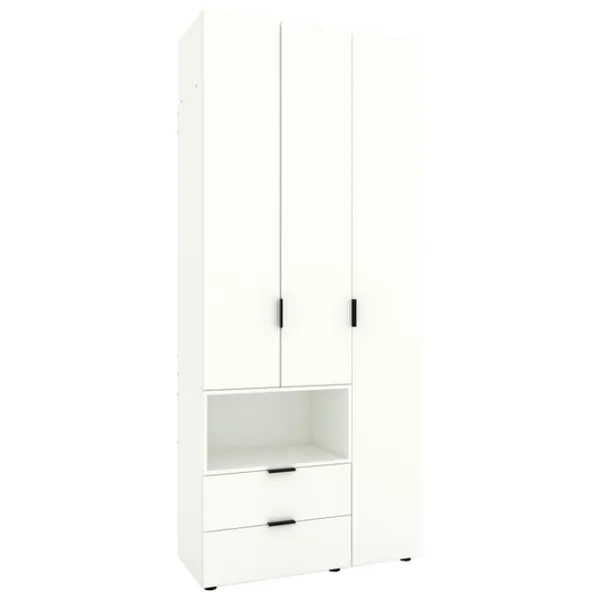 Шкаф Nex Home A002L 100 x 42см x 230 / ЛДСП / Белый Снег photo 1