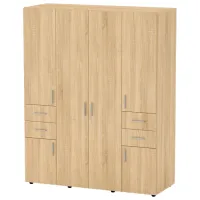 Шкаф KompaniT 010626152 160.2 x 61.9см x 202.8 / ЛДСП / Дуб Сонома