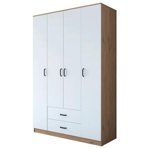Шкаф Mirage Meble BA112 4D2S 140 x 51.5см x 210 / ЛДСП / Орех photo 1