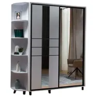 Шкаф Ambianta Rio 180 x 58см x 224 / ДСП / Белый