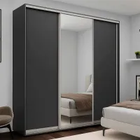 Шкаф Nex Home NX-1740 220 x 60см x 220 / ДСП / Antracit