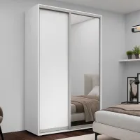 Шкаф Nex Home NX-1745 200 x 60см x 220 / ЛДСП / Белый