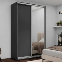 Шкаф Nex Home NX-1746 200 x 60см x 220 / ЛДСП / Antracit