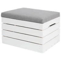 Пуф Iso Trade 3636  Белый / Ткань 