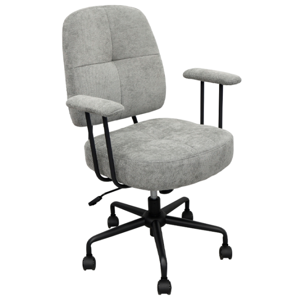Fotoliu de birou DecoPrim Pablo Stofă/ Gray Black photo 1