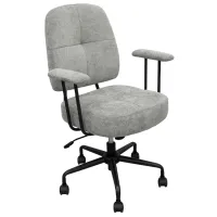 Fotoliu de birou DecoPrim Pablo Stofă/ Gray Black
