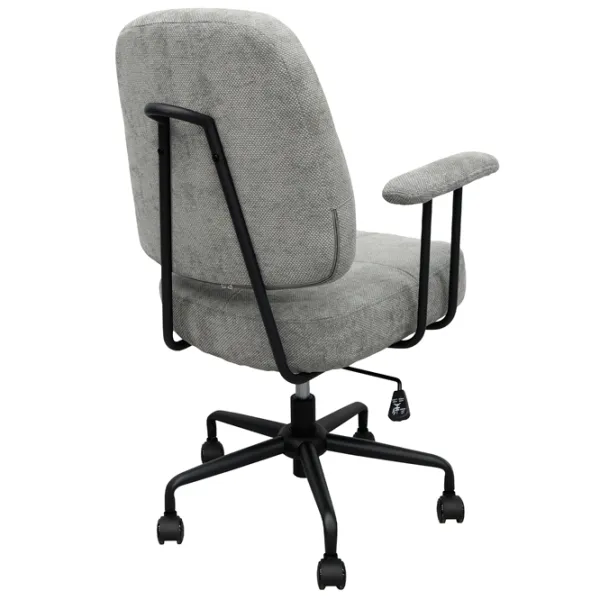 Fotoliu de birou DecoPrim Pablo Stofă/ Gray Black photo 2