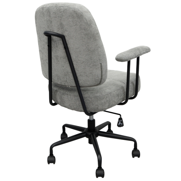 Fotoliu de birou DecoPrim Pablo Stofă/ Gray Black photo 2