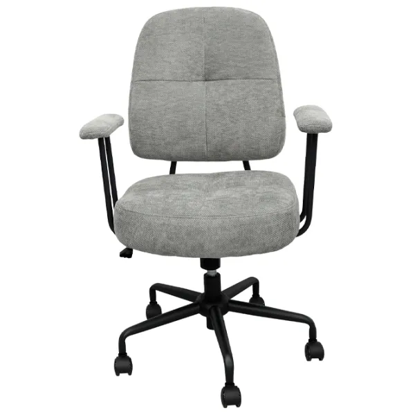 Fotoliu de birou DecoPrim Pablo Stofă/ Gray Black photo 3