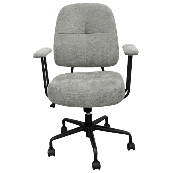 Fotoliu de birou DecoPrim Pablo Stofă/ Gray Black photo 3